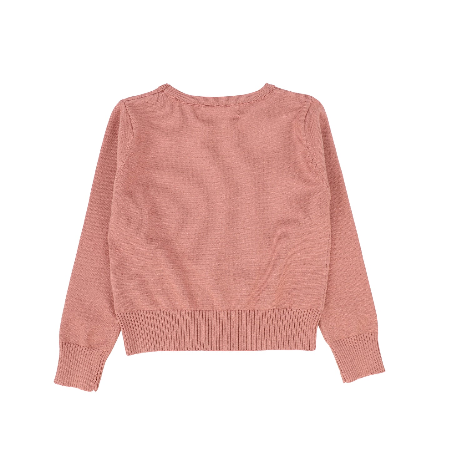 BACE COLLECTION MAUVE LOGO EMBROIDERED CREWNECK SWEATER