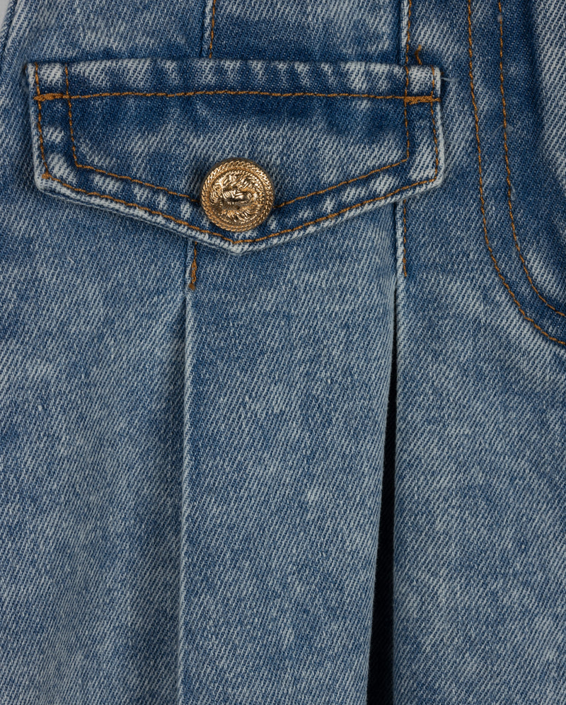 CABANA DENIM SINGLE POCKET PLEAT SKIRT