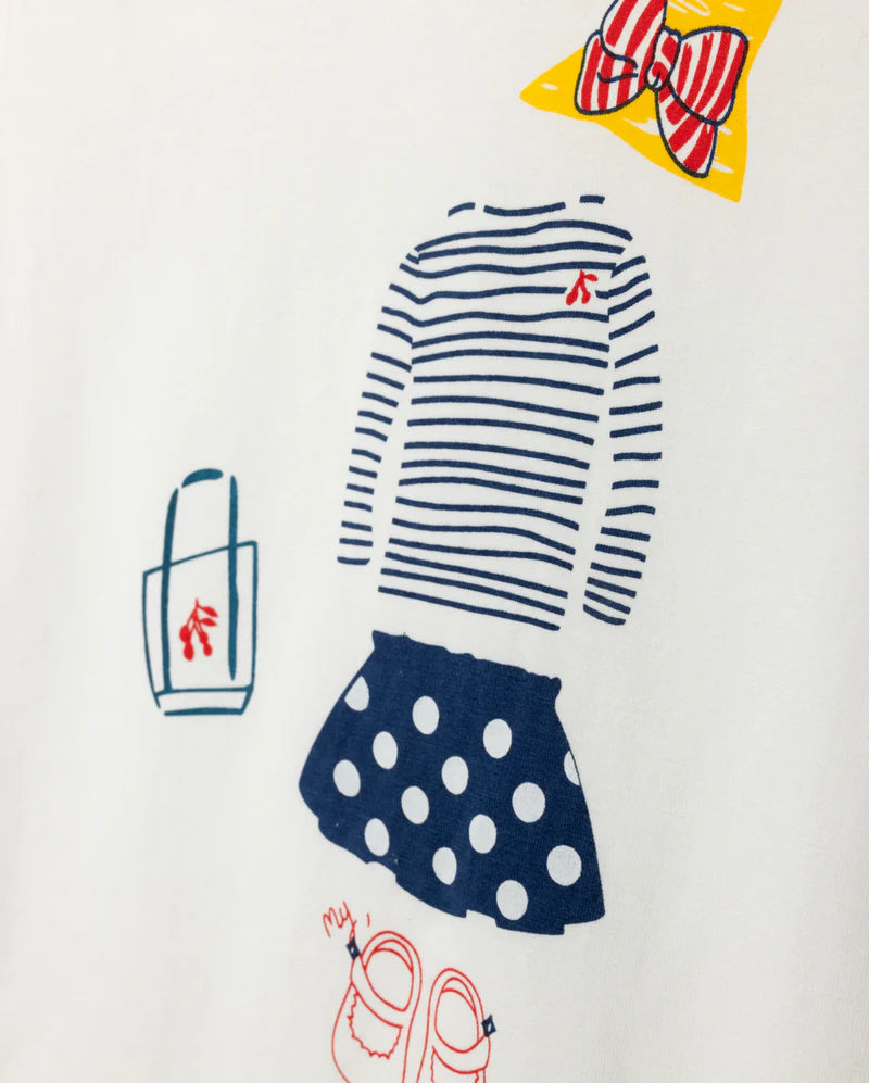 PHIL AND PHOEBE WHITE SKETCHED T-SHIRT