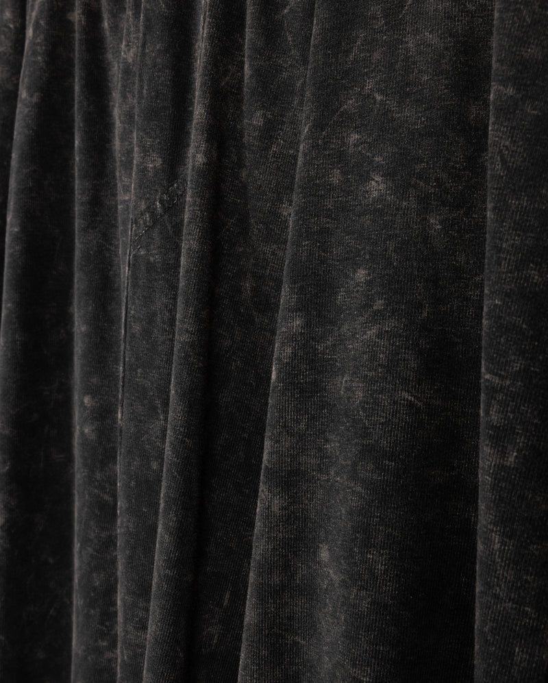 VIBE BLACK MINERAL WASH FLYFRONT SKIRT