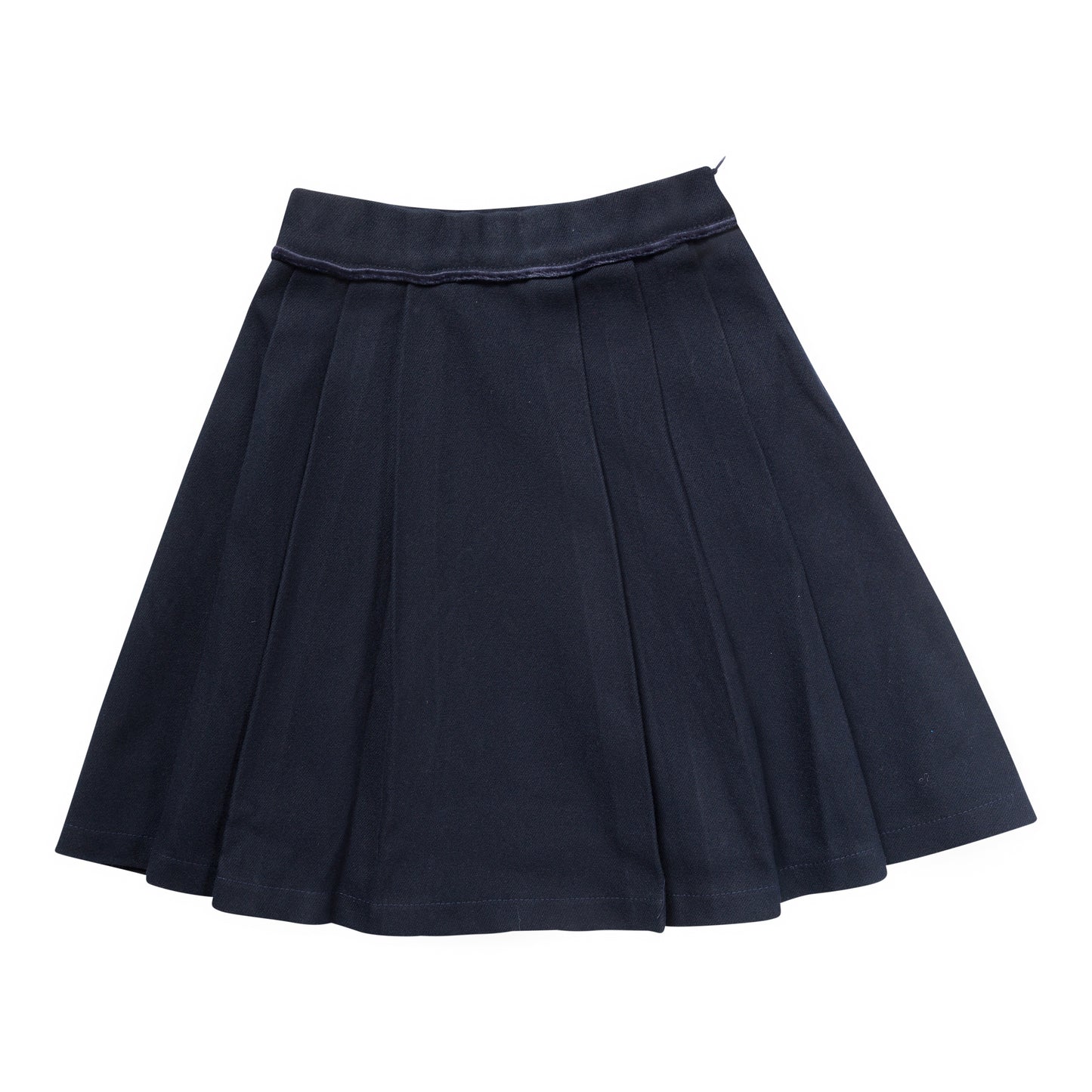 NUMU NAVY WOOL PLEATED SKIRT