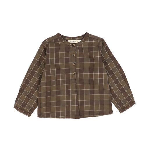 MARMAR COPENHAGEN BROWN CHECKED LS SHIRT