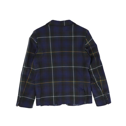 DAL LAGO NAVY PLAID WOVEN BLAZER