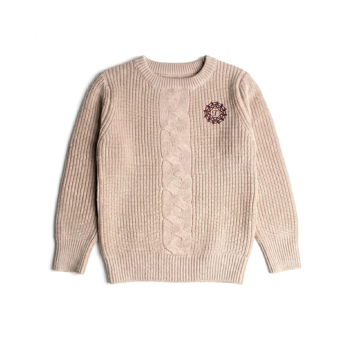 TINY 2 OATMEAL CHUNKY KNIT SWEATER