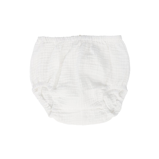 PEQUENO TOCON WHITE TEXTURED BLOOMER [FINAL SALE]
