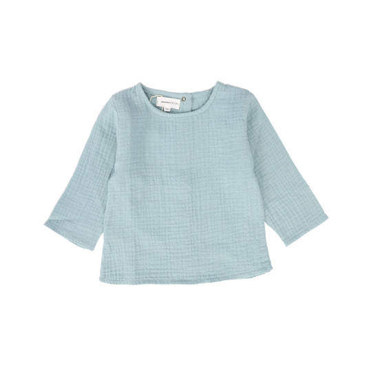 PEQUENO TOCON BLUE TEXTURED TOP