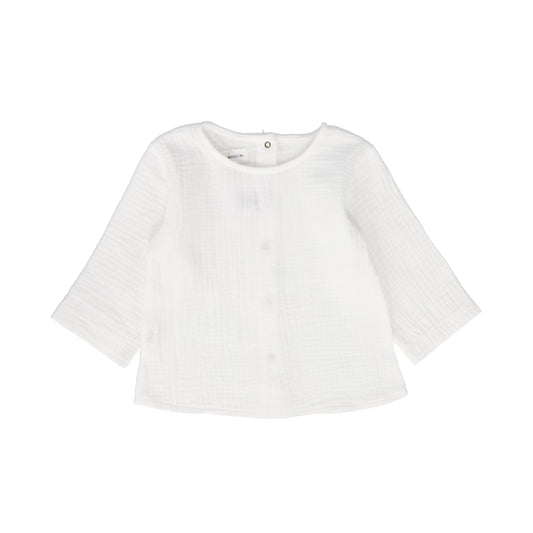 PEQUENO TOCON WHITE TEXTURED TOP [FINAL SALE]
