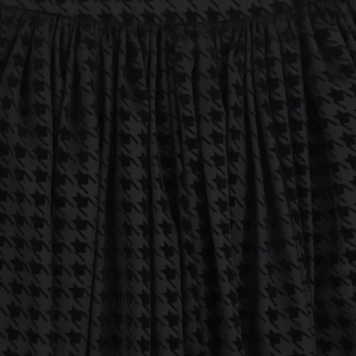 OLIVIA ROHDE BLACK TONE ON TONE HOUNDSTOOTH SKIRT