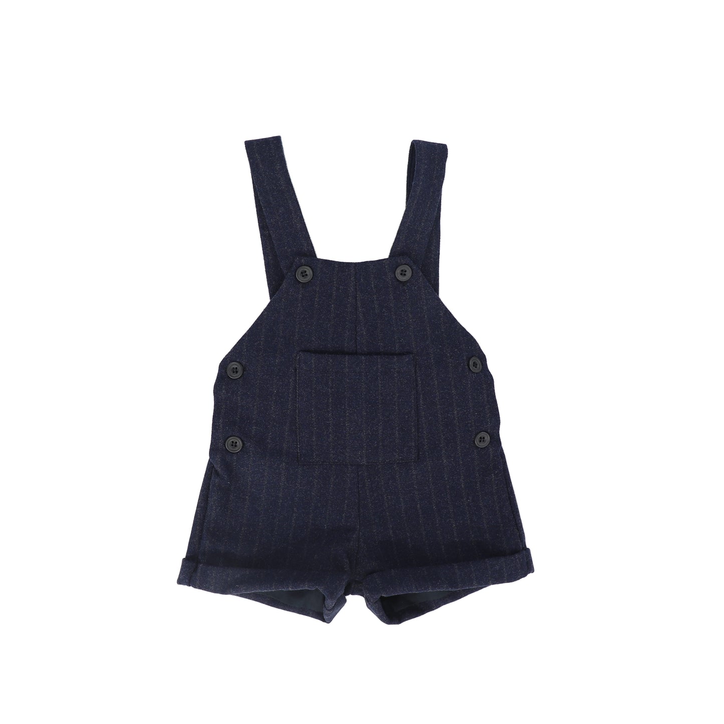 PERNILLE NAVY WOOL PIN STRIPED OVERALLS