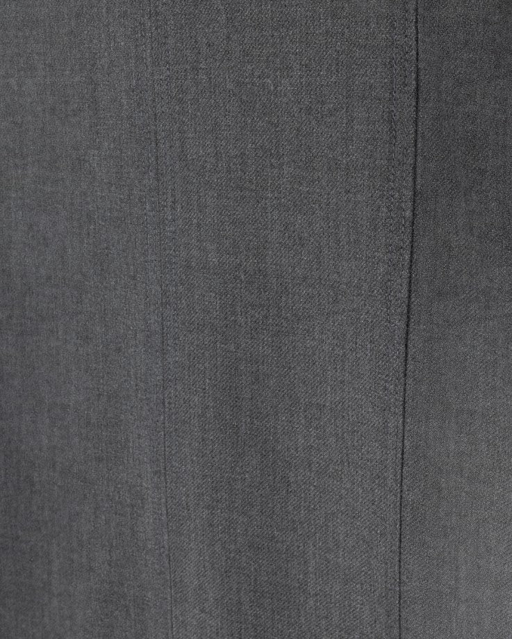 MINIMAL CHARCOAL WOOL V BACK JUMPER
