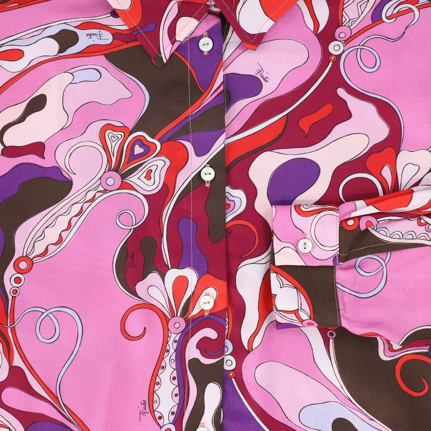 PUCCI PINK PRINTED BLOUSE