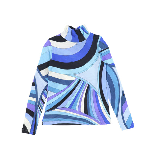 PUCCI BLUE DESIGN T-SHIRT