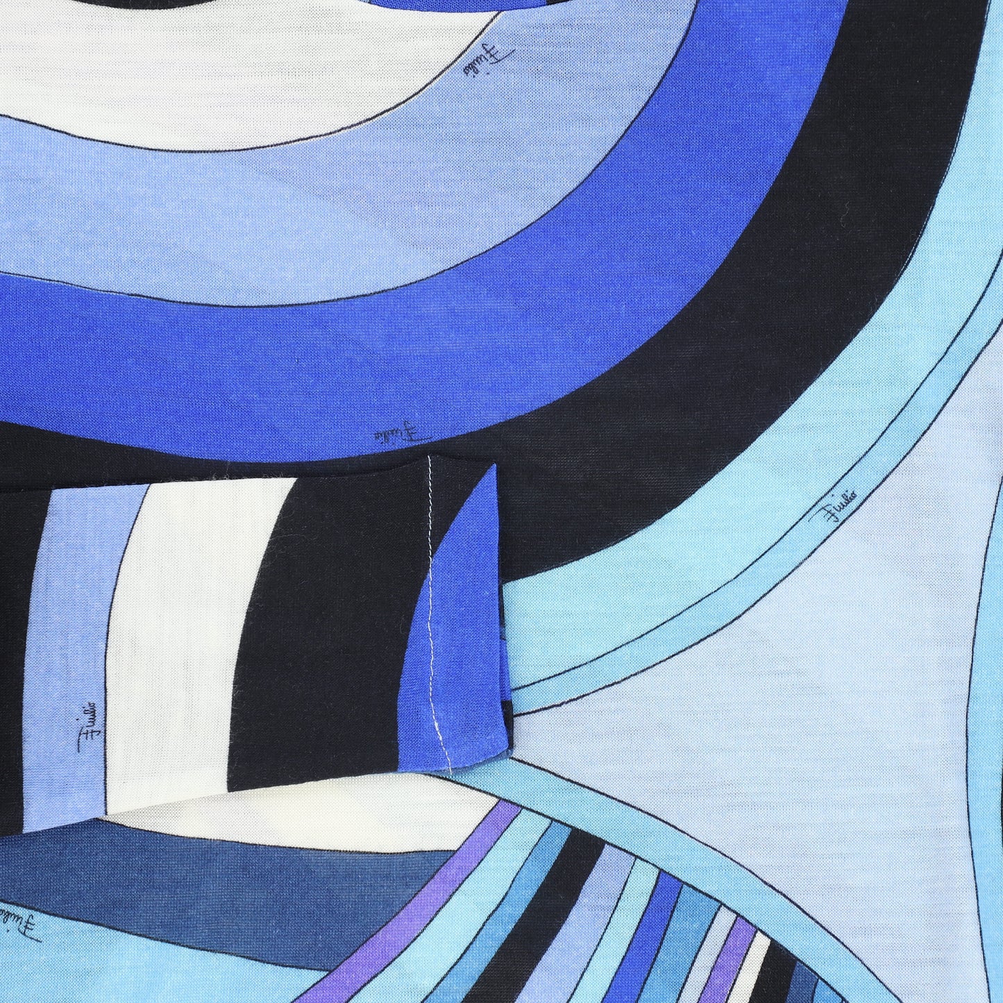 PUCCI BLUE DESIGN T-SHIRT