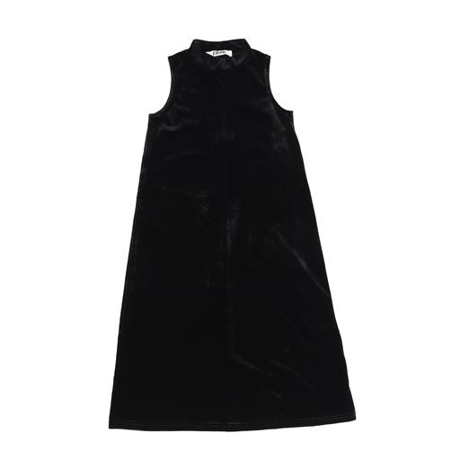 LILOU BLACK VELOUR MAXI DRESS