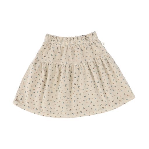 MY LITTLE COZMO FLORAL PRINT CORDUROY SKIRT