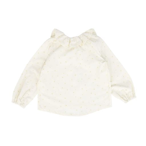 COSMOSOPHIE STAR PRINT RUFFLE COLLAR SHIRT