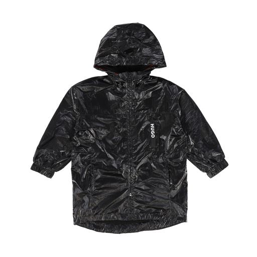 HUGO BLACK HOODED JACKET