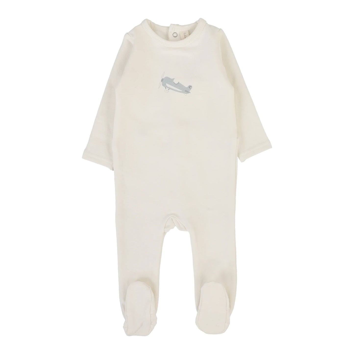 LILETTE CREAM AIRPLANE PATCH FOOTIE SET