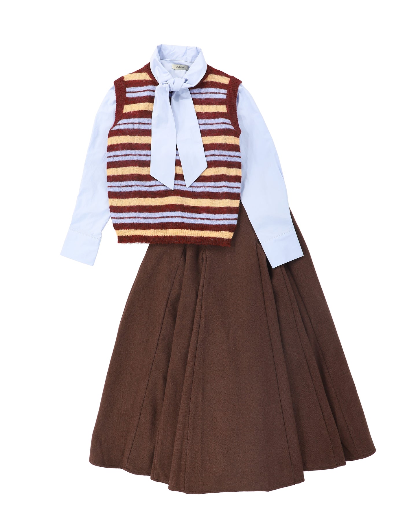 VALENTINA BURGUNDY MOHAIR VEST SET