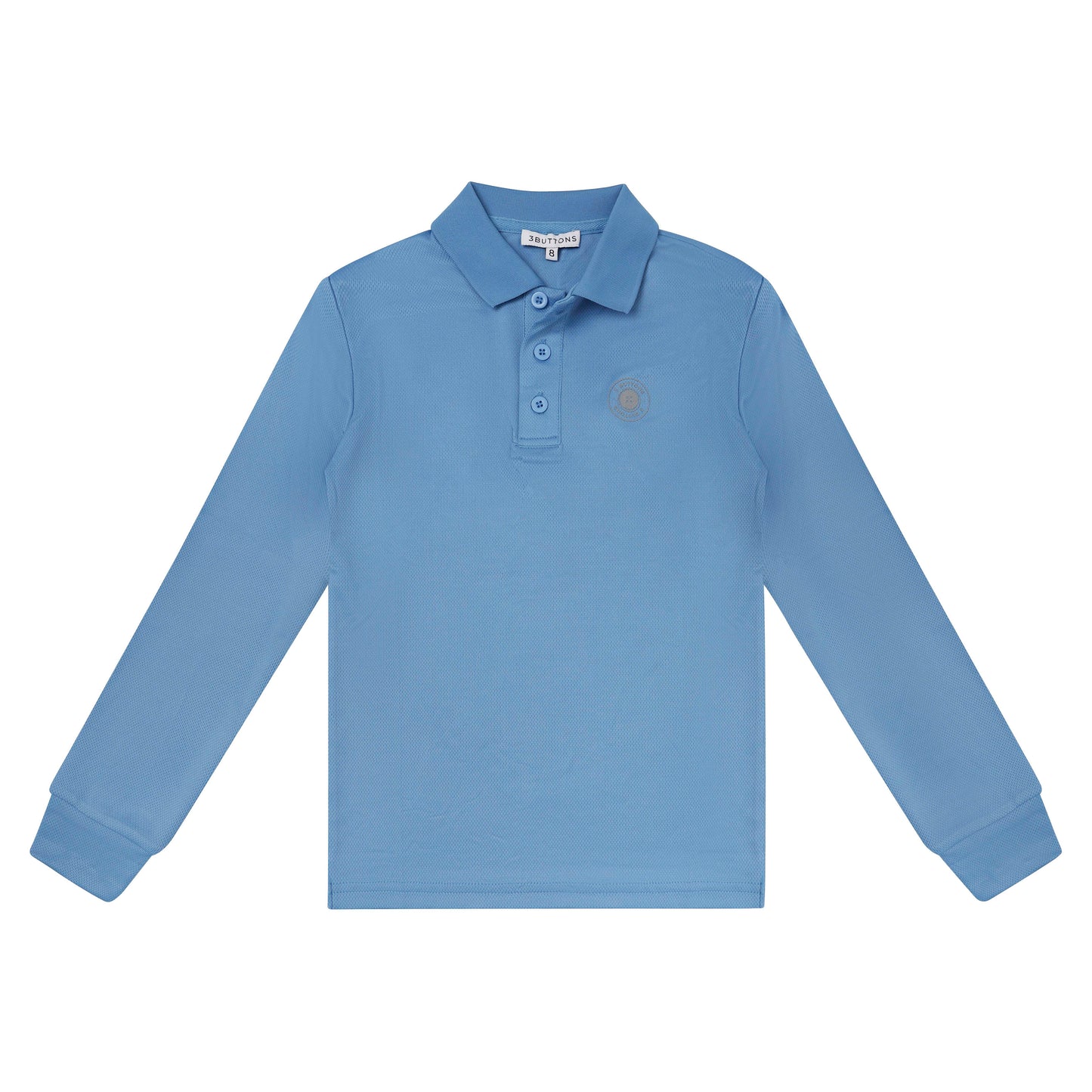3 BUTTONS LIGHT BLUE SPORT LOGO POLO