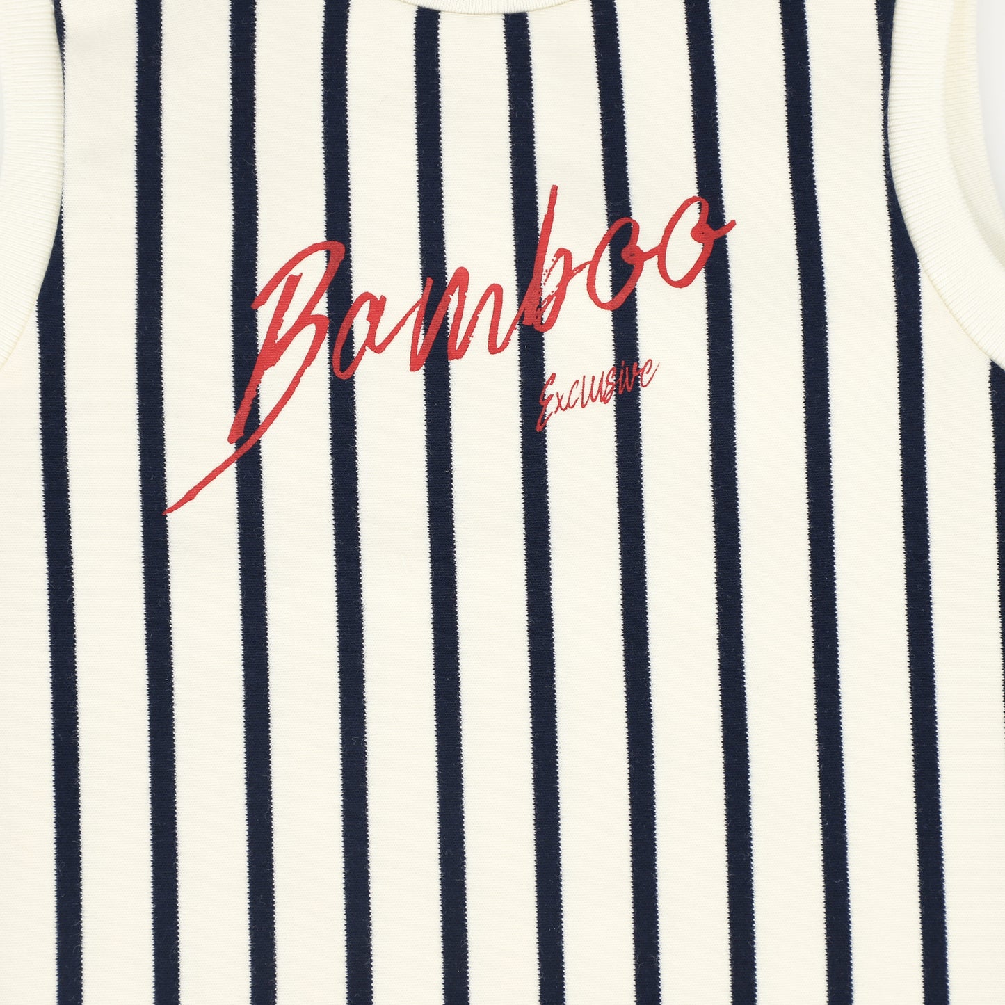 BAMBOO NAVY SCRIPT STRIPED TANK SET