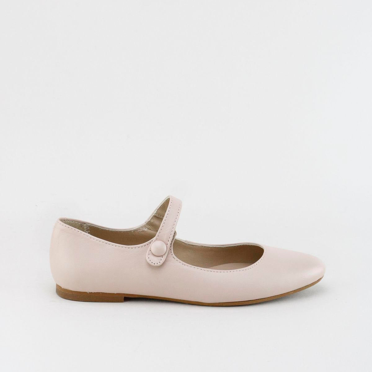 PAPANATAS PALE PINK LEATHER POINTED MARY JANE [Final Sale] [FINAL SALE]