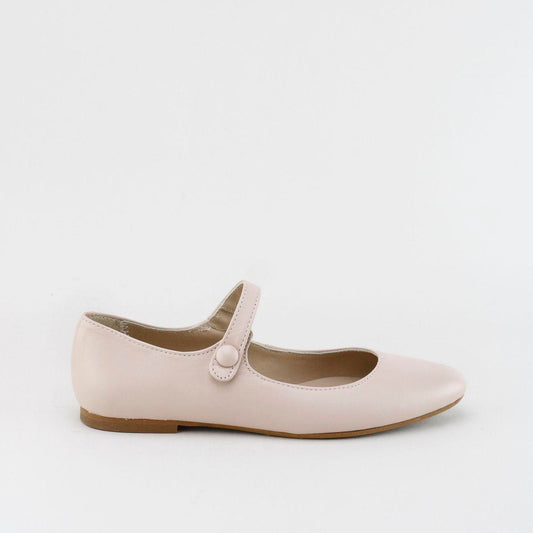 PAPANATAS PALE PINK LEATHER POINTED MARY JANE [Final Sale]