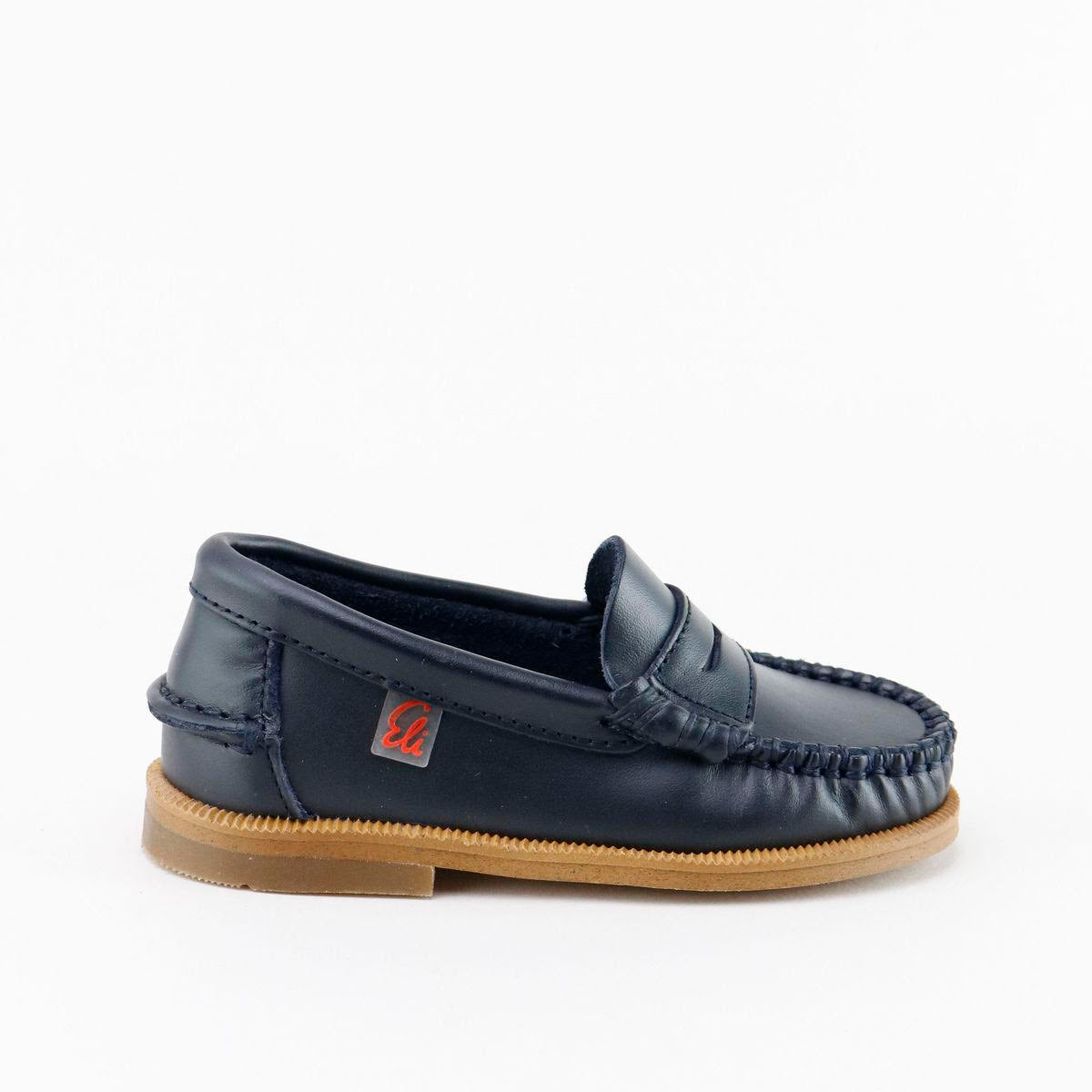 PAPANATAS NAVY LEATHER CHUNKY LOAFER [Final Sale] [FINAL SALE]