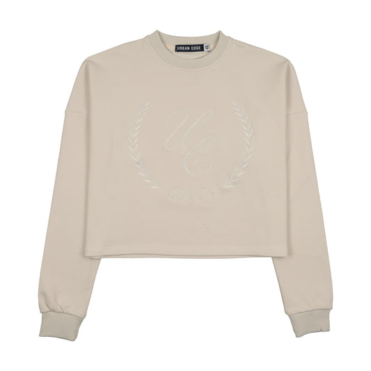 URBAN EDGE ECRU TONE ON TONE SWEATSHIRT