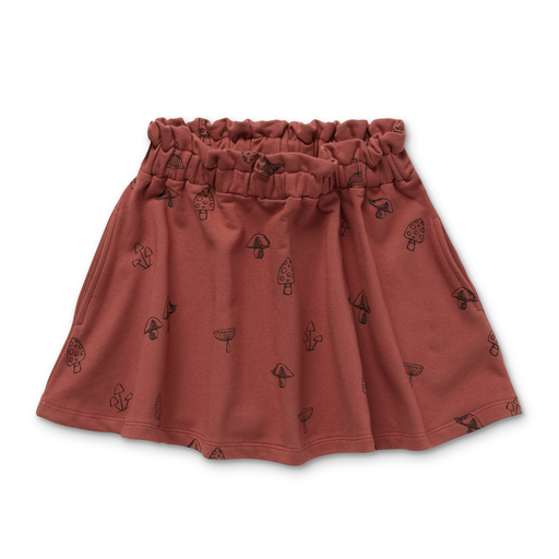SPROET & SPROUT RUST MUSHROOM PRINT SKIRT