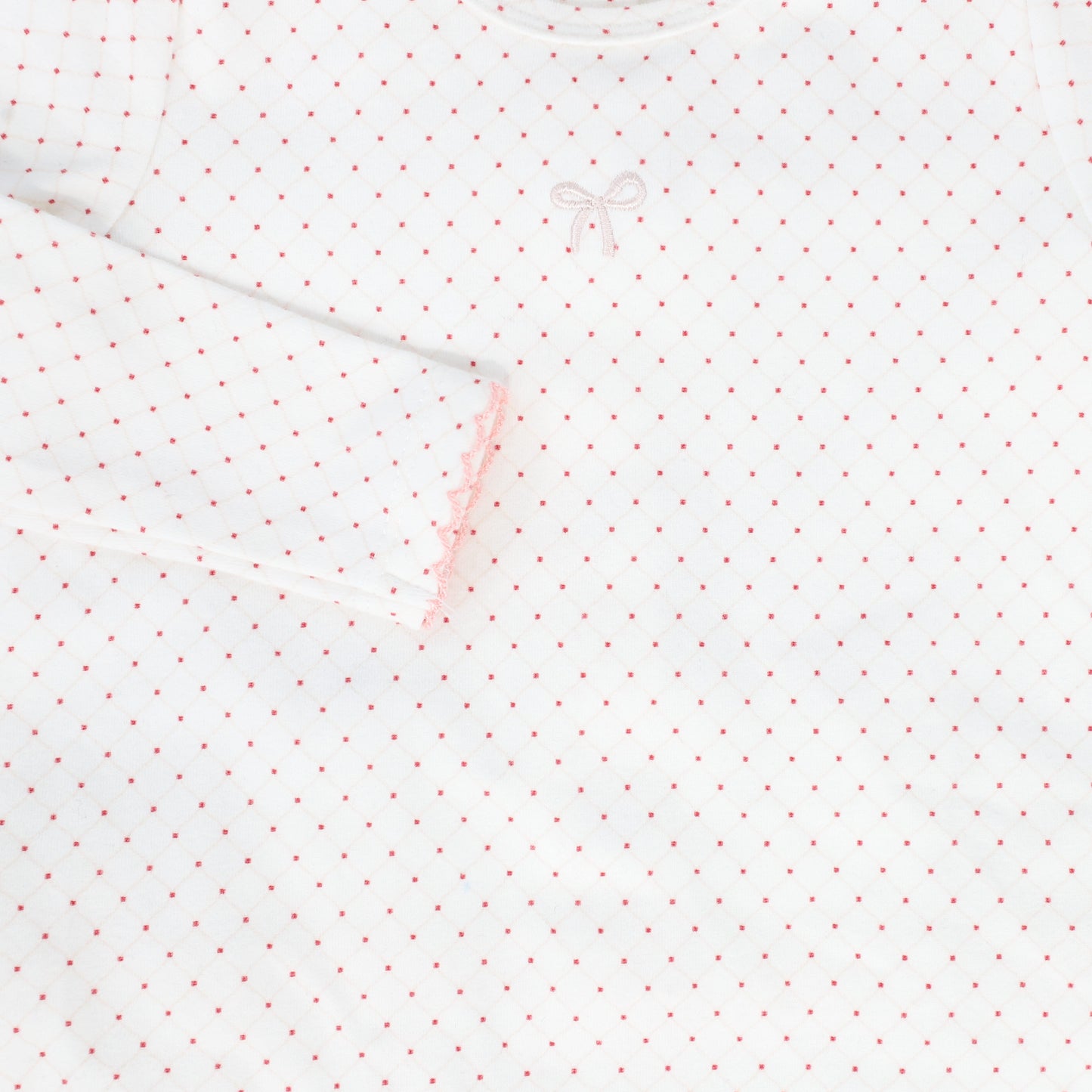 BEBE JOLEE WHITE/PINK ROPE PRINT FOOTIE