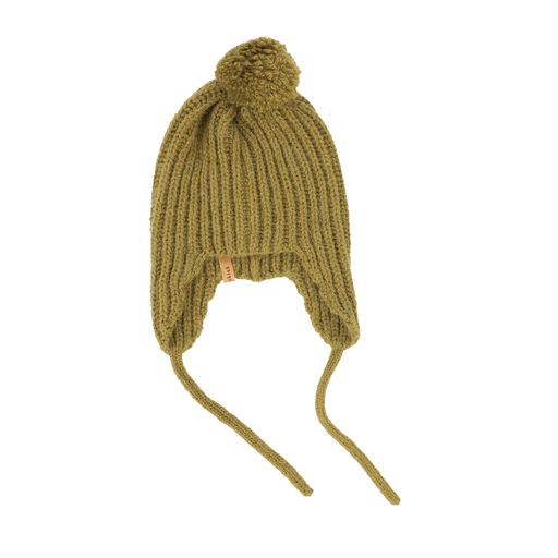 PIUPIUCHICK GREEN KNIT BONNET