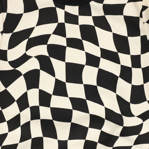 YELL OH BLACK AND WHITE CHECKERED SWEATSHIRT