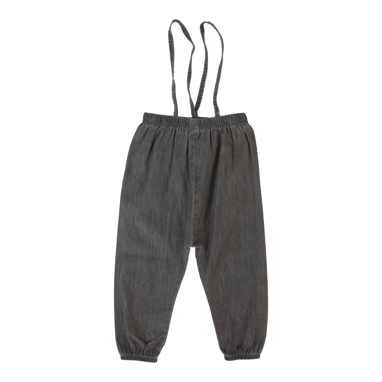 LIL LEGS GREY WASH BUBBLE SUSPENDER PANTS