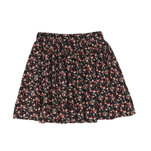 HELLO YELLOW PINK FLORAL FLARE SKIRT