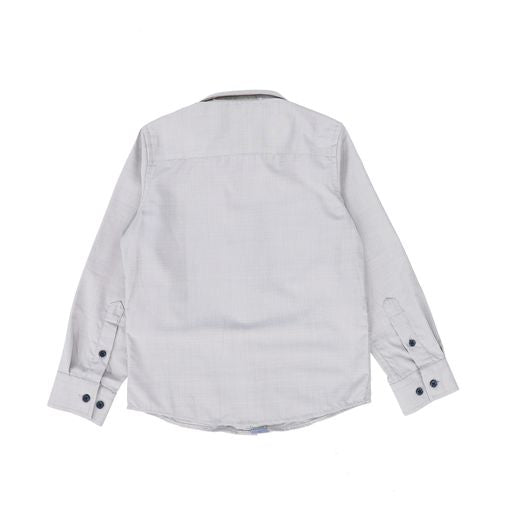 TRUSSARDI GREY NAVY BUTTON SHIRT