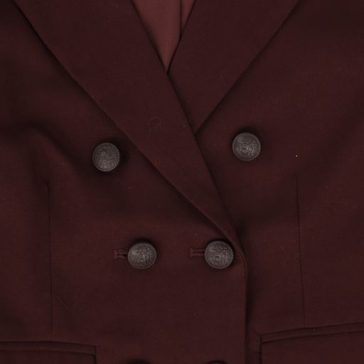 TUSTELLO BURGUNDY DOUBLE BREASTED BLAZER