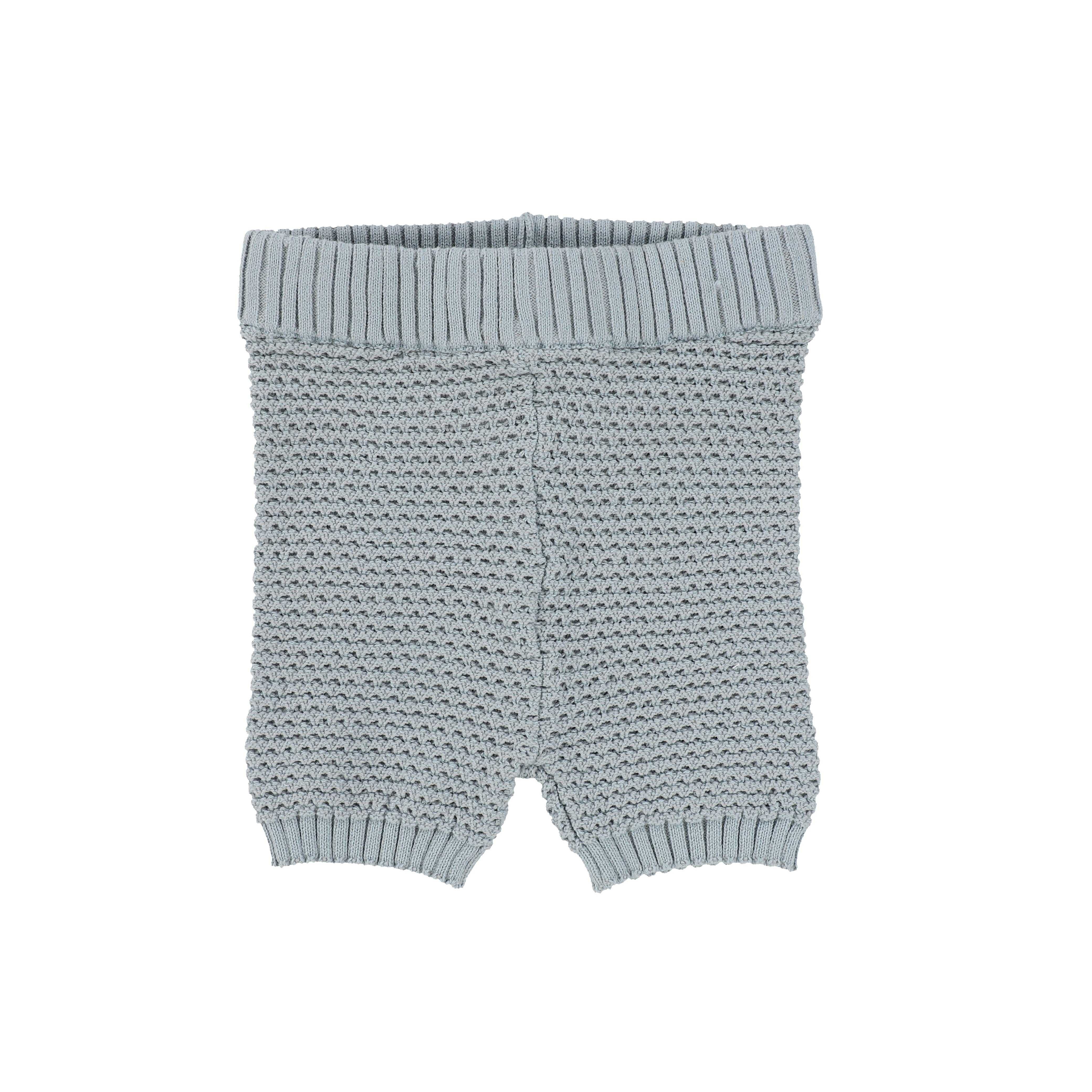 BELATI CHALK BLUE TEXTURED KNIT SHORTS [Final Sale] – Luibelle