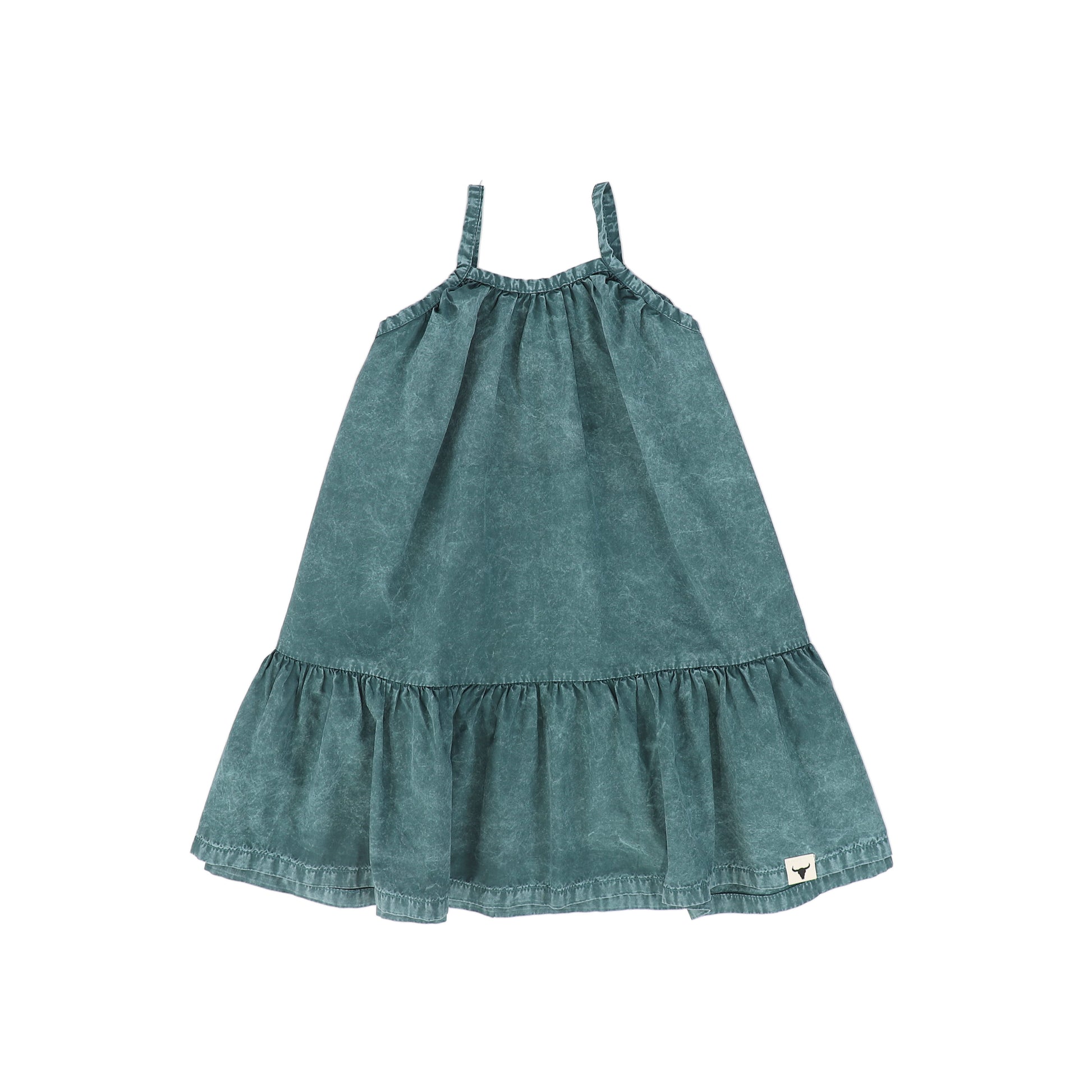 Dark Green Ruffle Layer Dress | Size 2-3 by Booso Dark Green Ruffle Layer Dress | Size 2-3 by Booso