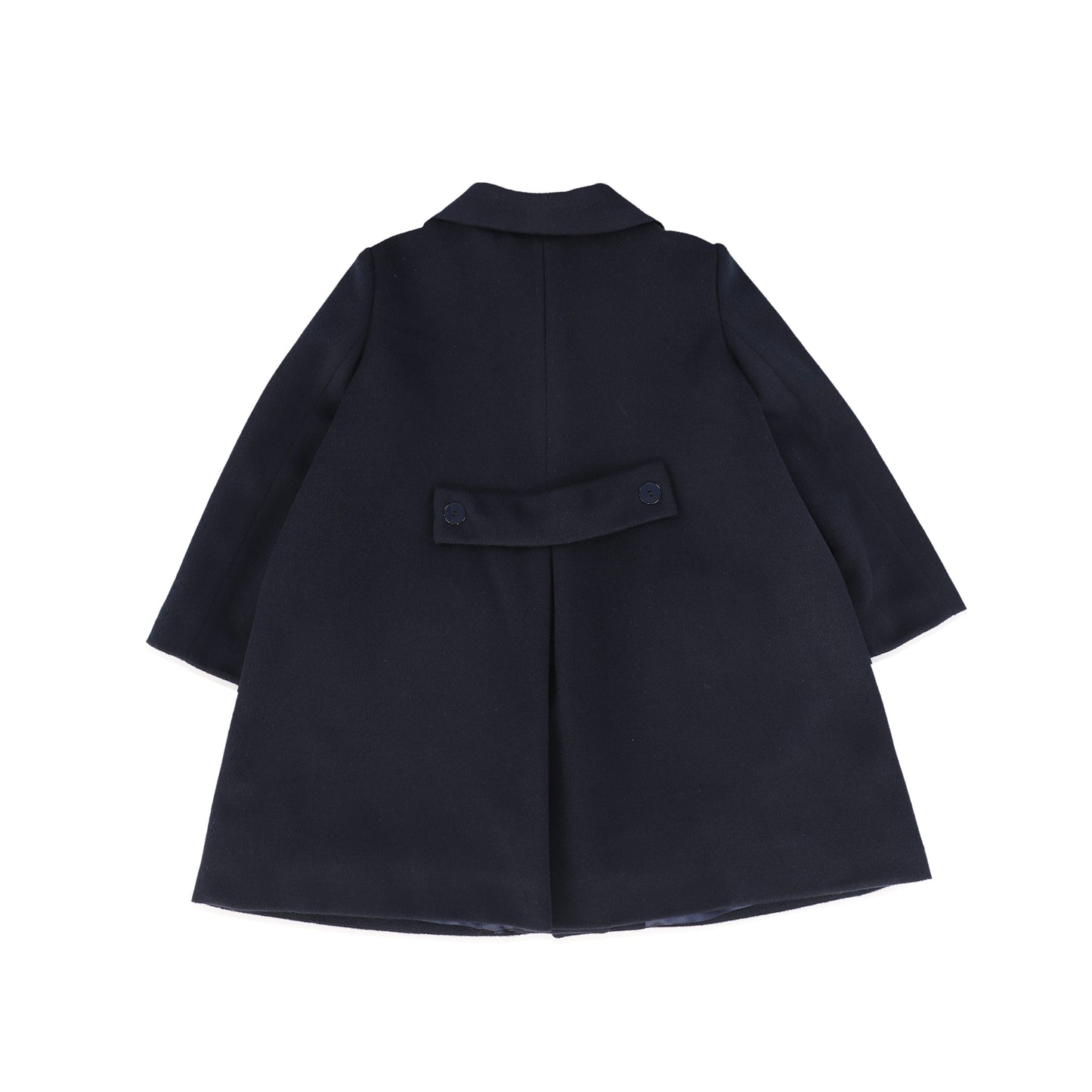 PICCOLA LUDO NAVY WOOL POCKET COAT