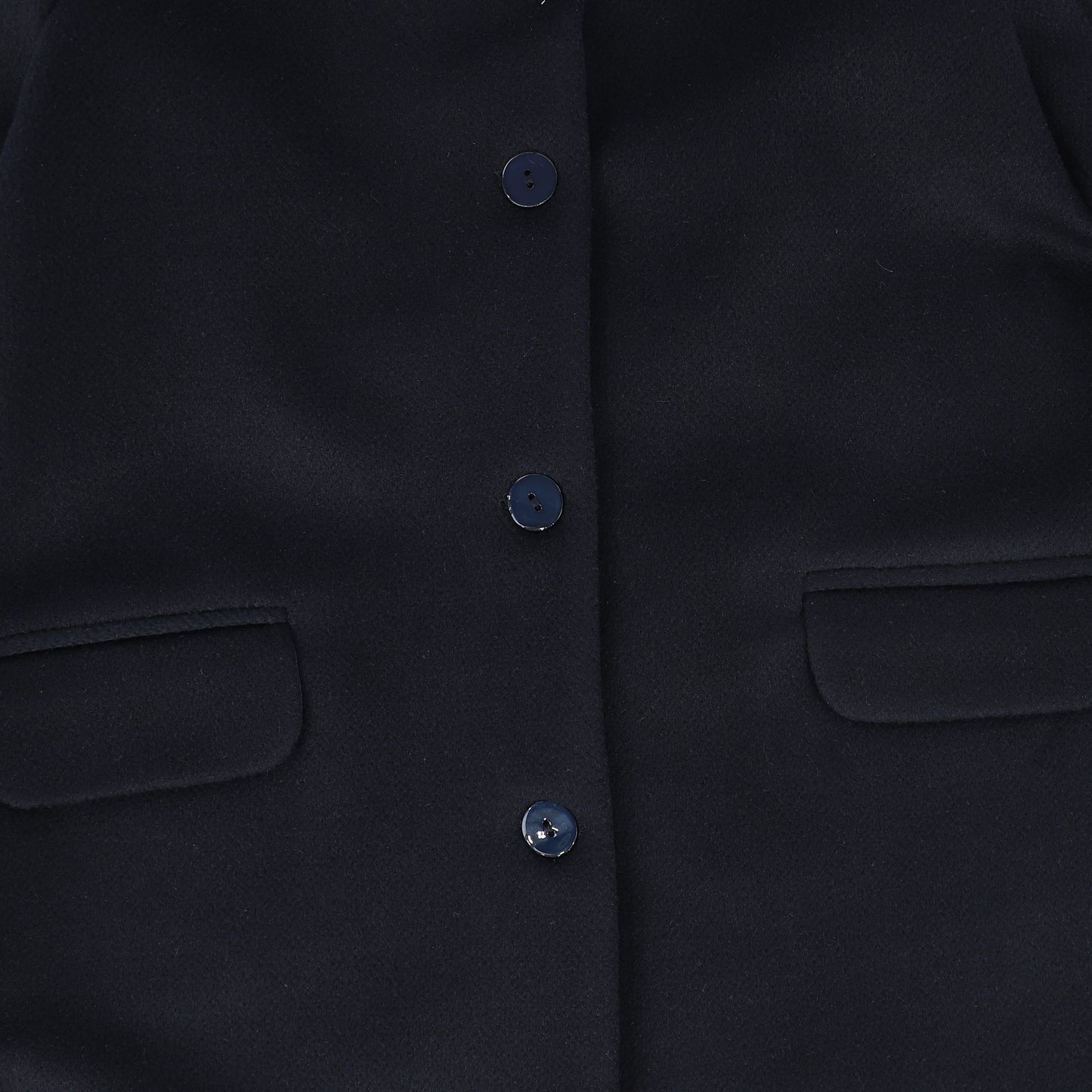 PICCOLA LUDO NAVY WOOL POCKET COAT