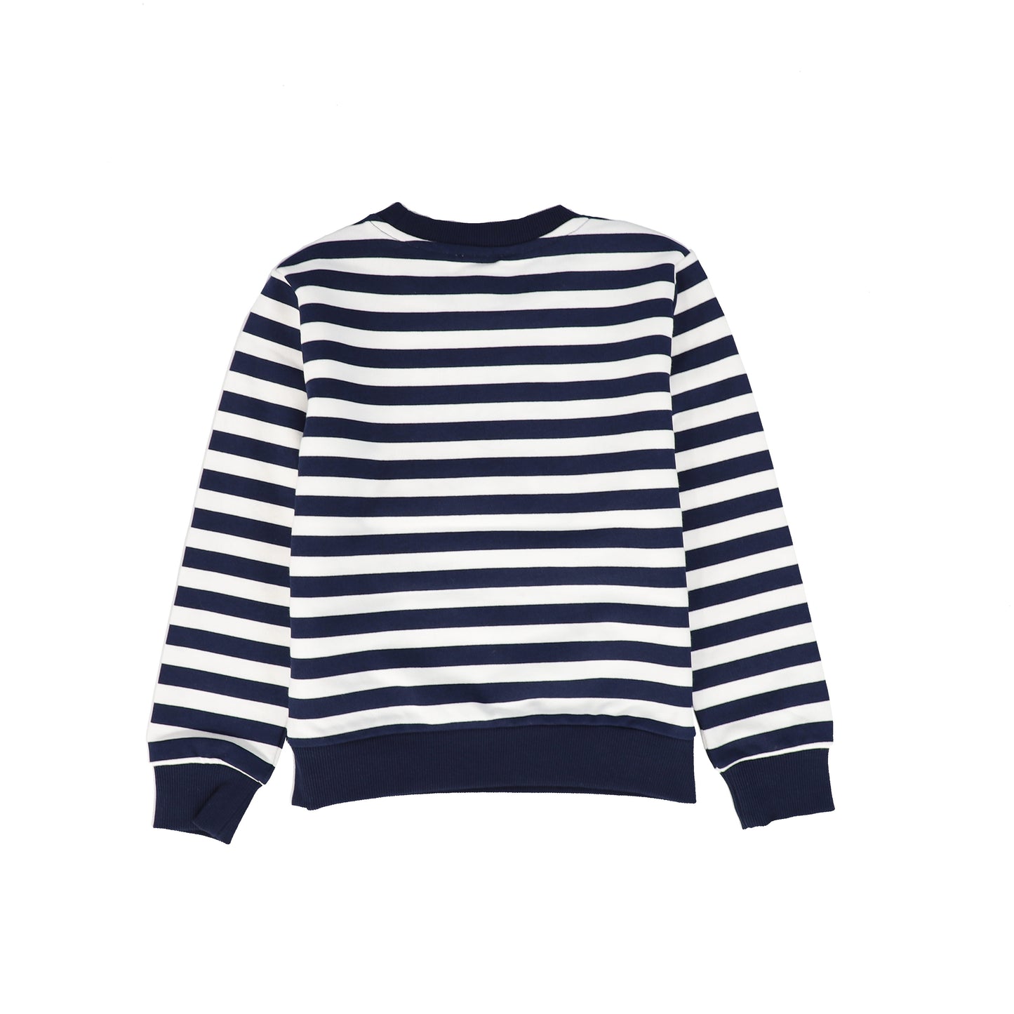 SONIA RYKIEL WHITE/BLUE STRIPED LOGO SWEATSHIRT [FINAL SALE]