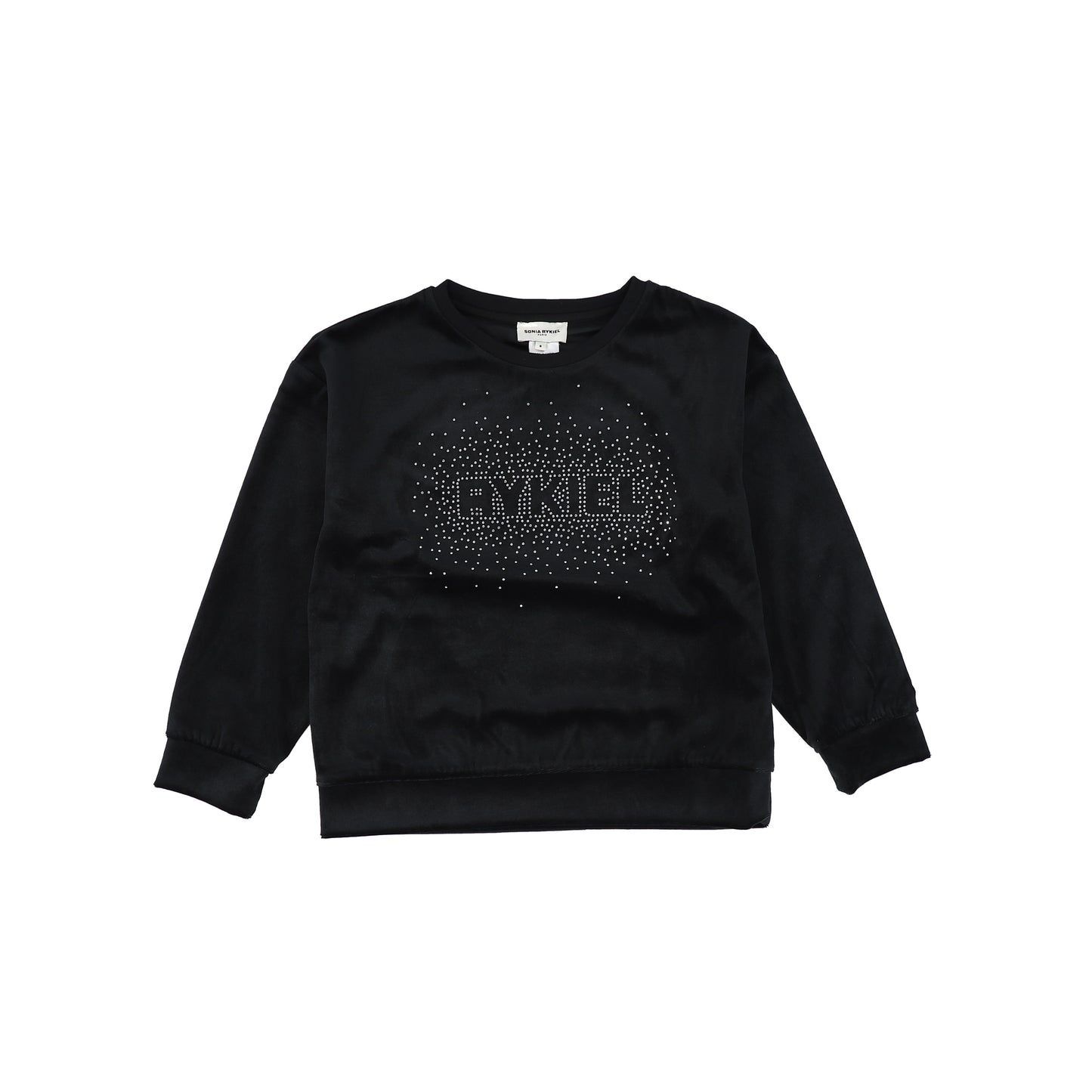 SONIA RYKIEL BLACK LOGO STUDDED SWEATSHIRT