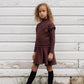 FARREN + ME BURGUNDY WASHED GATHERED SKIRT
