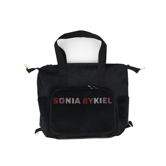 SONIA RYKIEL BLACK/MULTI COLOR LOGO BAG