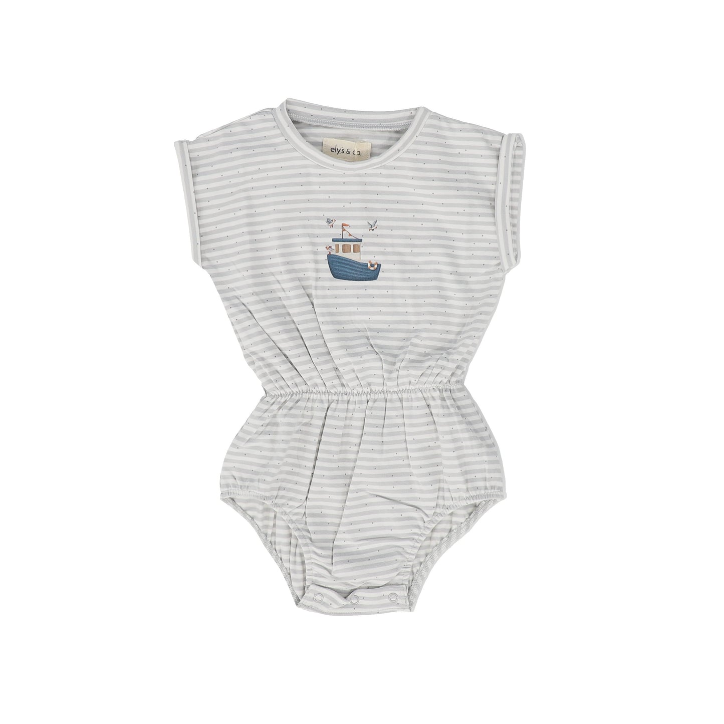 ELYS & CO BLUE NAUTICAL STRIPE ROMPER