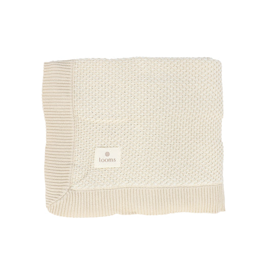 LOOMS BEIGE BUBBLE KNIT BLANKET [FINAL SALE]