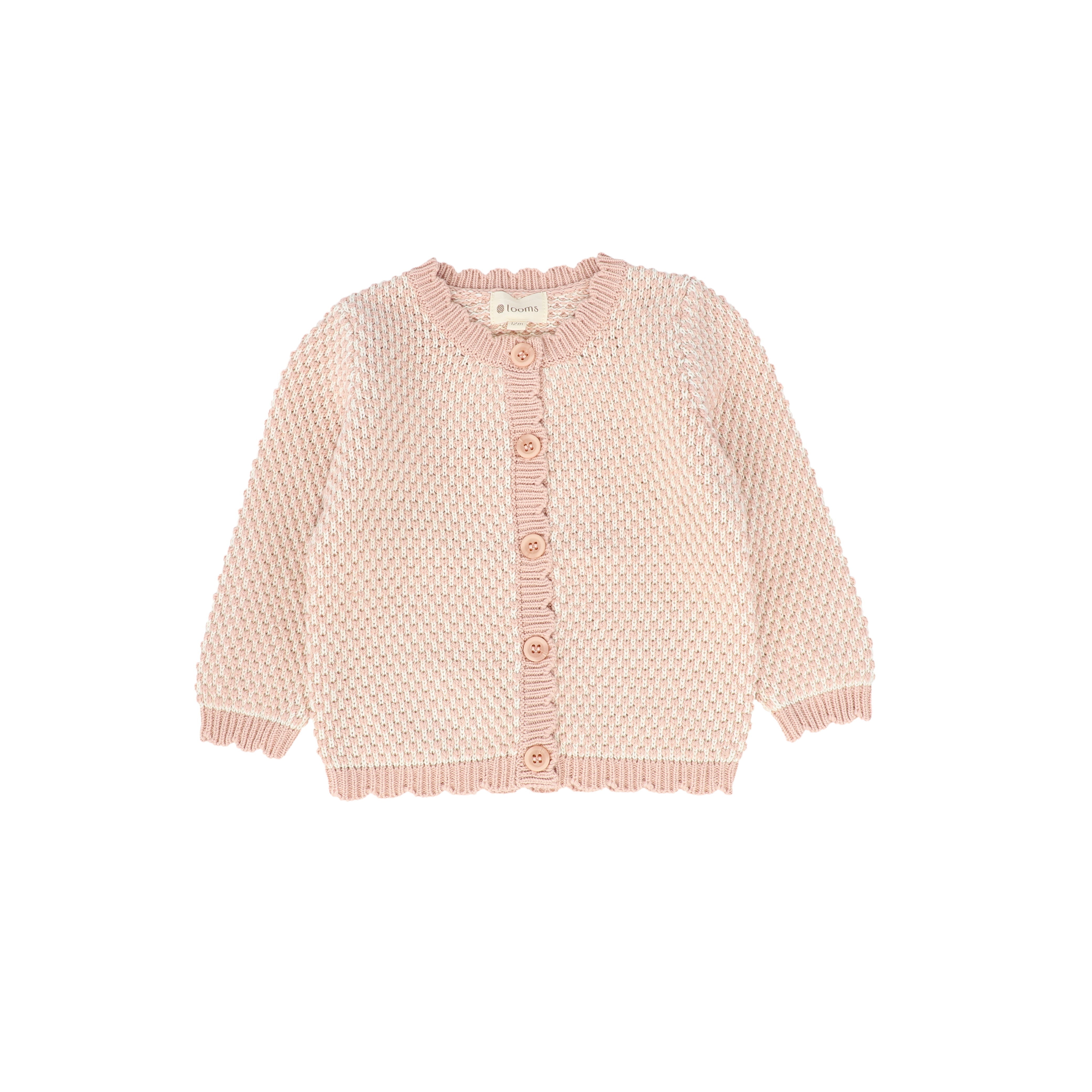 LOOMS PINK BUBBLE KNIT CARDIGAN FINAL SALE Luibelle