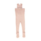 LOOMS PINK RIBBED KNIT OVERALLS