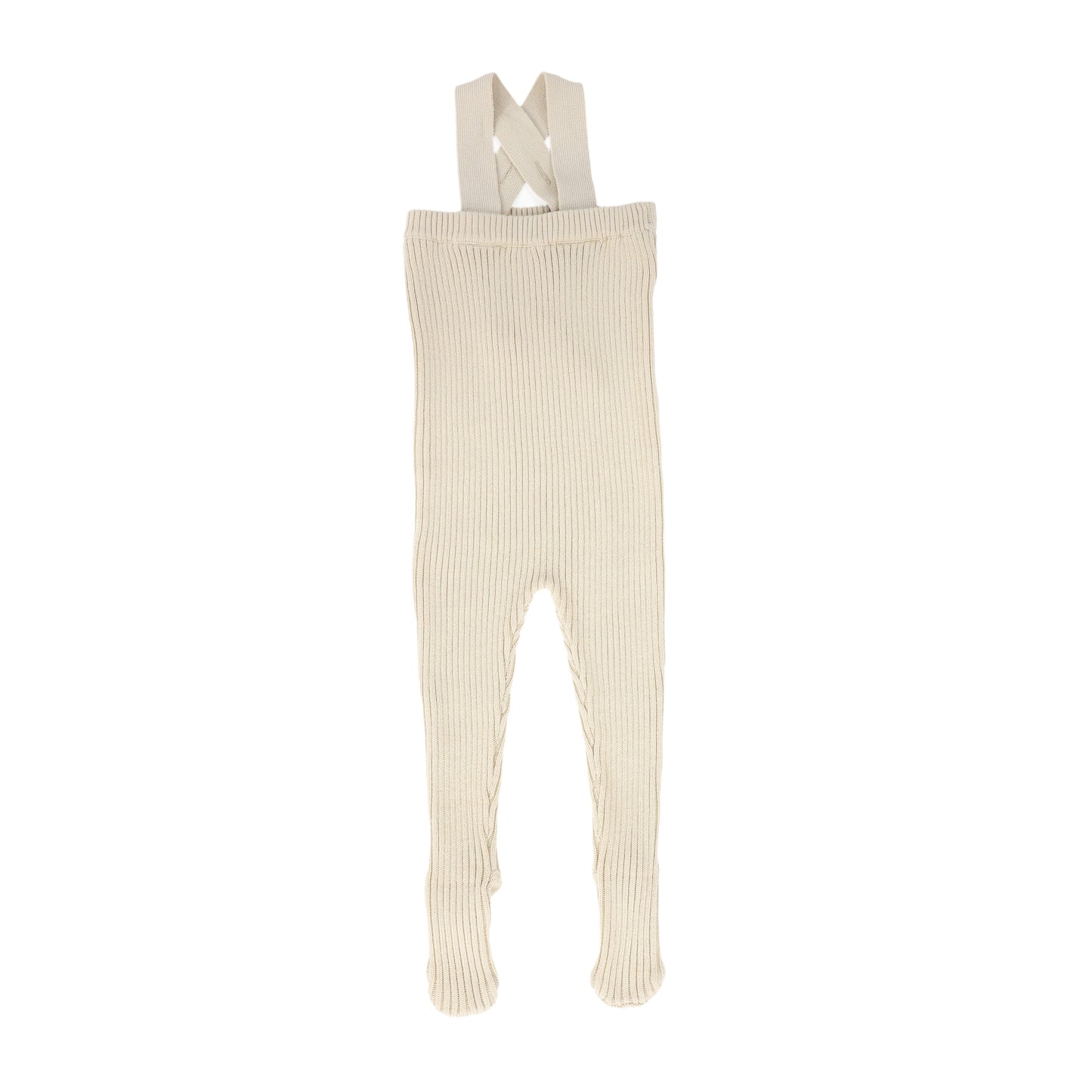 LOOMS BEIGE RIBBED KNIT OVERALLS [FINAL SALE]